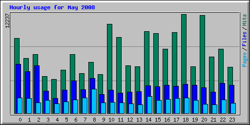 Hourly usage for May 2008