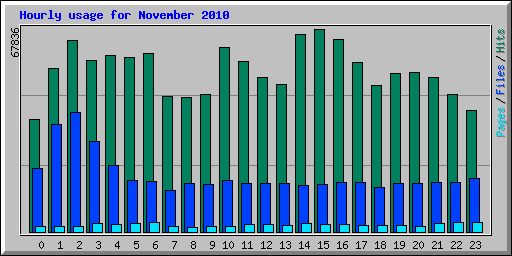Hourly usage for November 2010