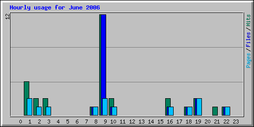 Hourly usage for June 2006